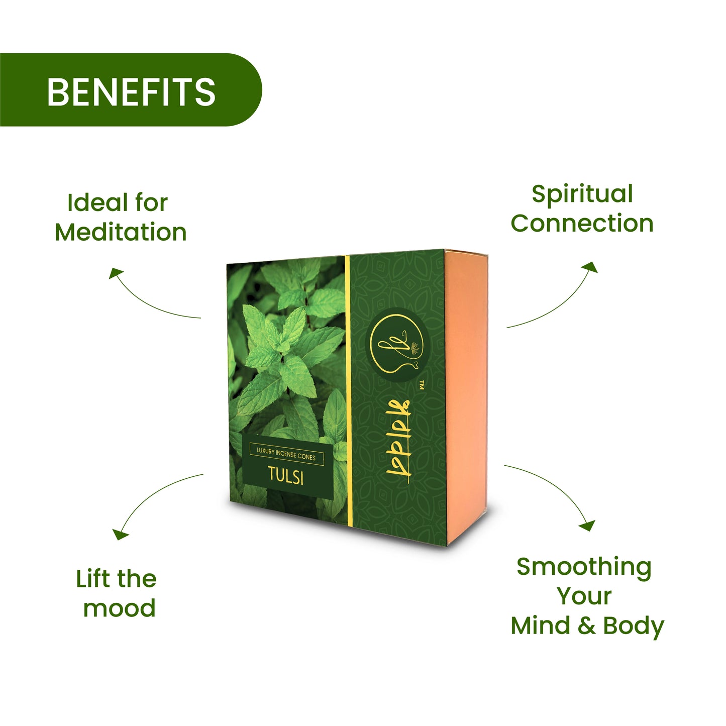 Bhagvan Tulsi Organic Dhoop Cone - Bhagvan