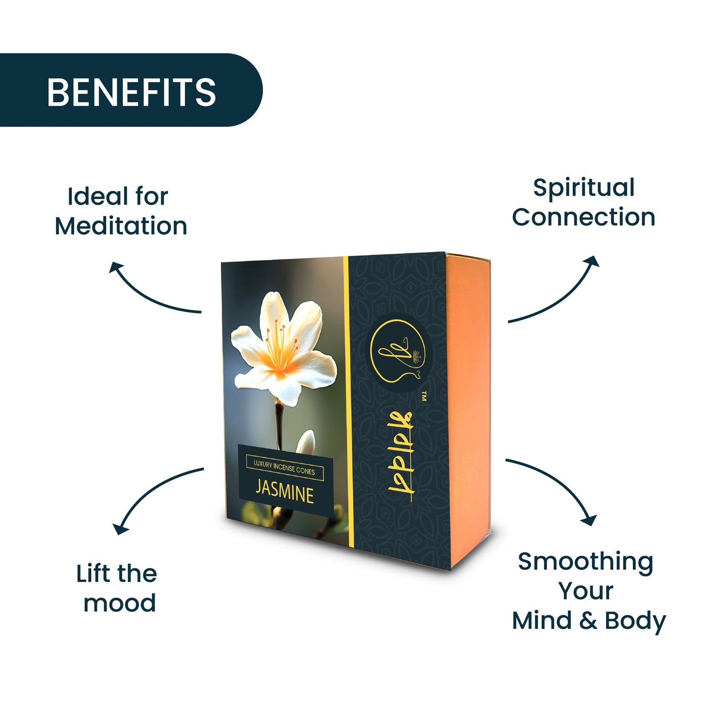 Bhagvan Jasmine Organic Dhoop Cone - Bhagvan
