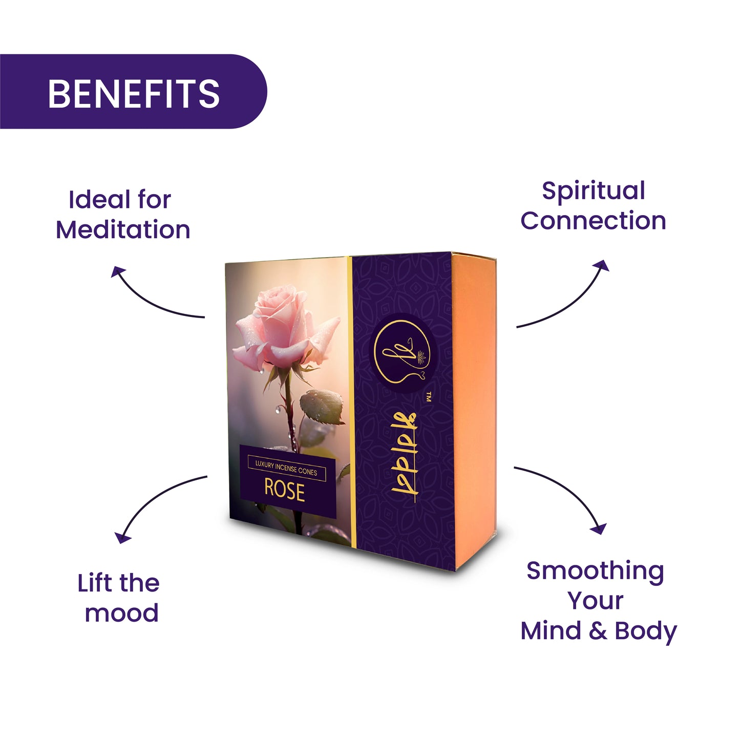 Bhagvan Rose Organic Dhoop Cone - Bhagvan